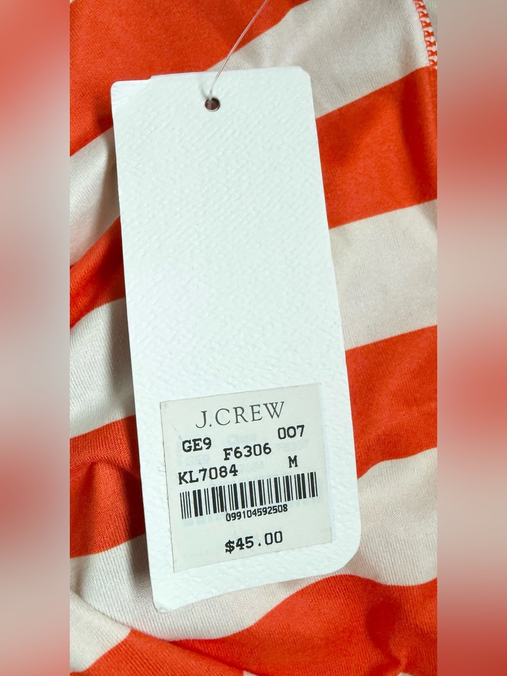 New Balance New Balance x J. Crew Orange White Striped Tank with Navy - Picture 5 of 9